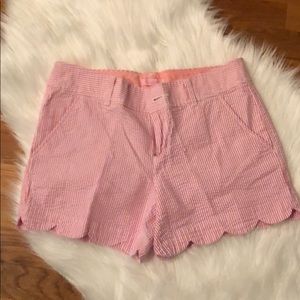 Lilly Pulitzer pink seersucker shorts